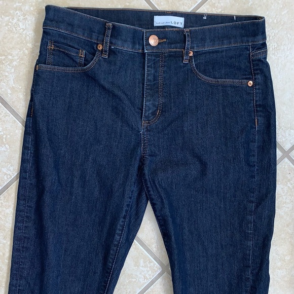 LOFT slim pocket blue jeans women’s size 28 6 - Picture 7 of 13